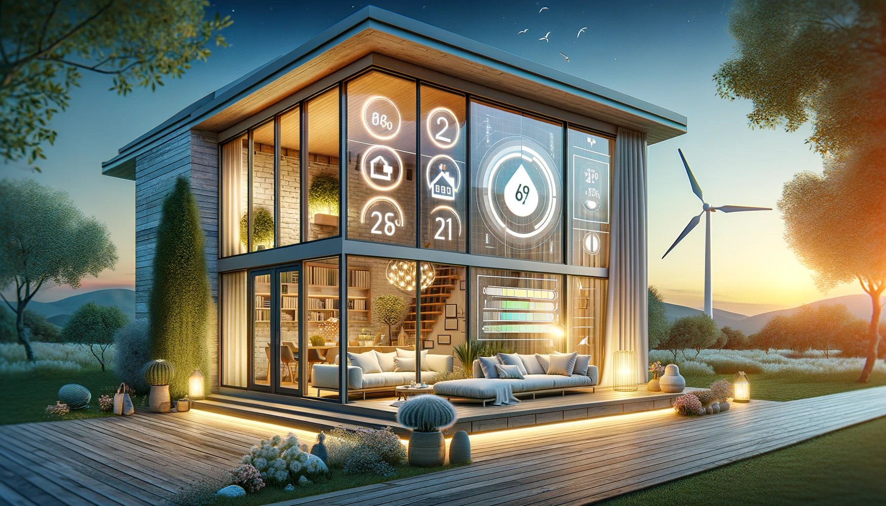 Casa Moderna con Ventanas Eficientes para la Eficiencia Energética