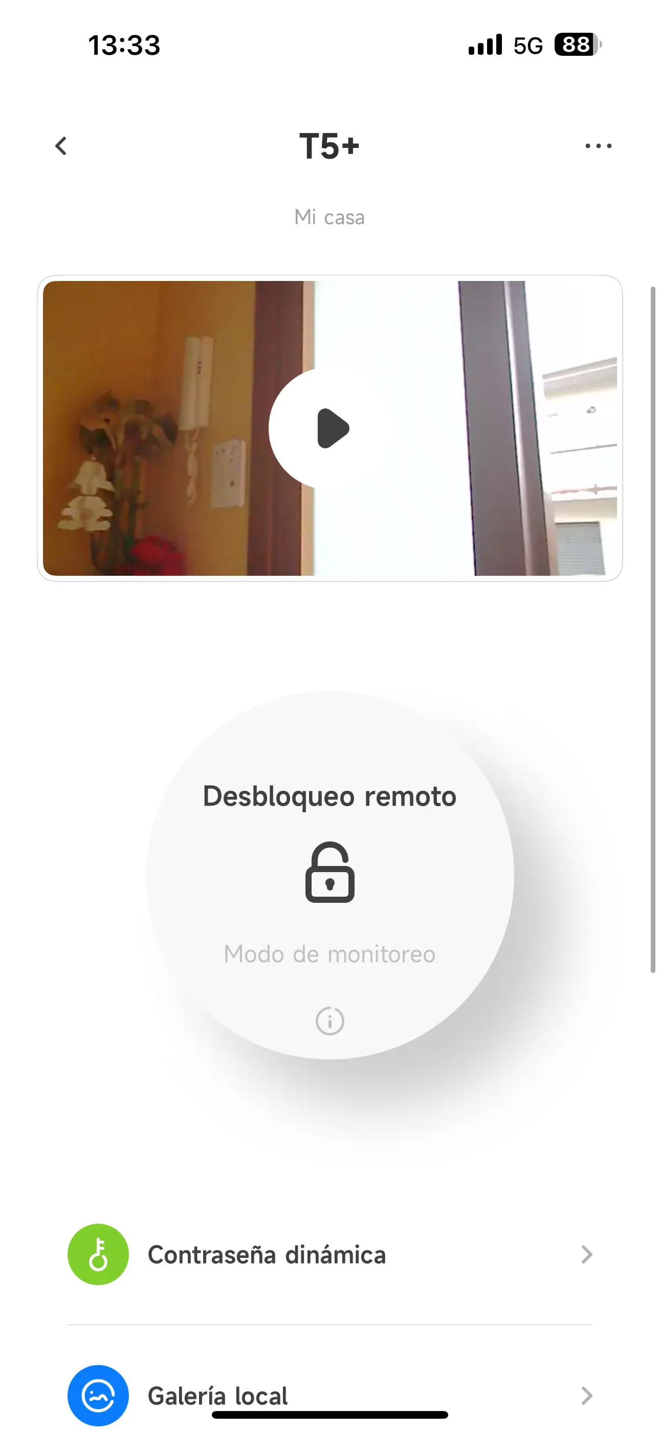 Desbloqueig remot del pany Moorgen T5+ des de l'aplicació mòbil