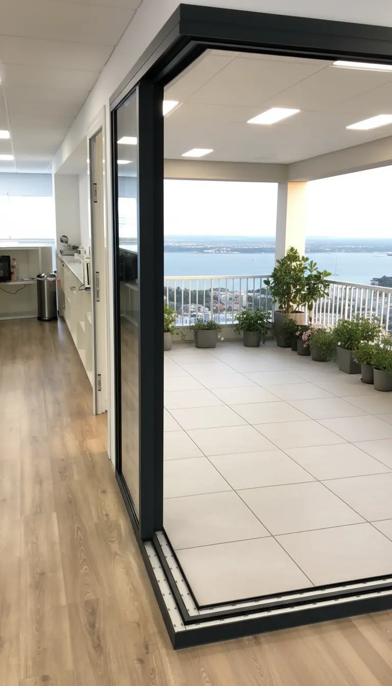 Diseño minimalista de la ventana corredera AV