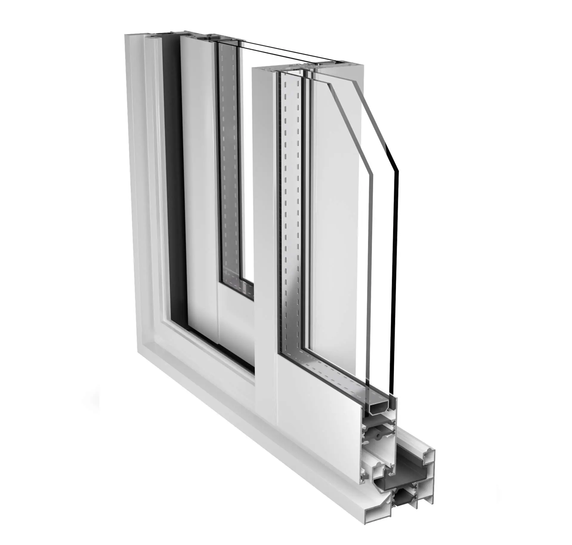 Configuración de múltiples hojas para una gran apertura con la ventana corredera panorámica