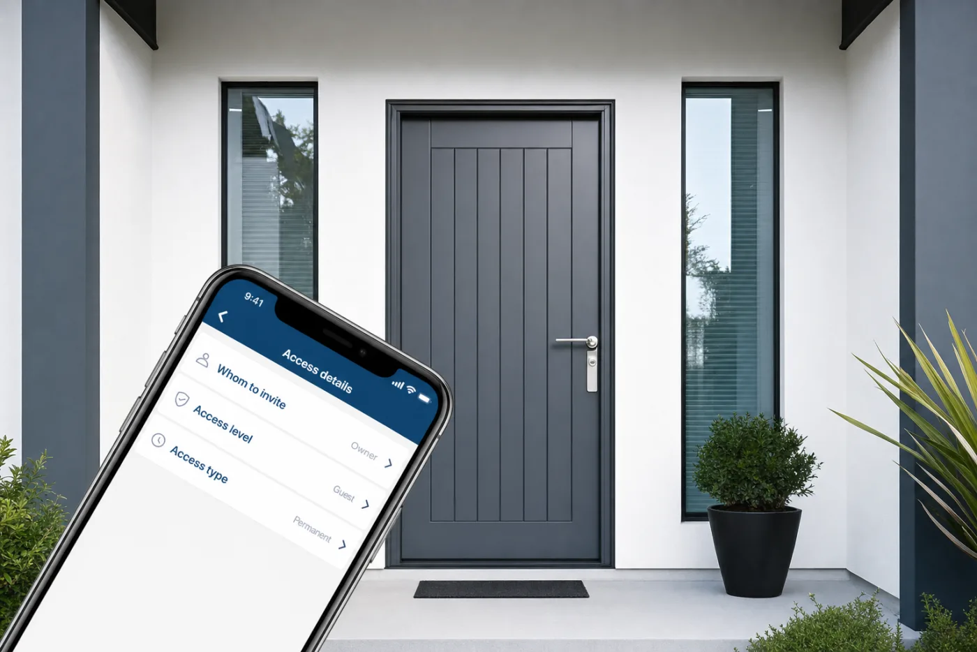 Obrir la porta d'entrada des del mòbil amb l'app Tedee: control d'accessos i gestió d'usuaris convidats