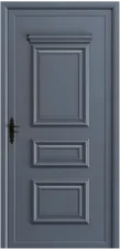 Panel puerta PVC Rústica 1 - madera con herrajes decorativos