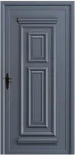 Panel puerta PVC Rústica 4 - tablones verticales con ventanita