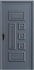 Panel puerta PVC Rústica 5 - puerta robusta con clavos decorativos