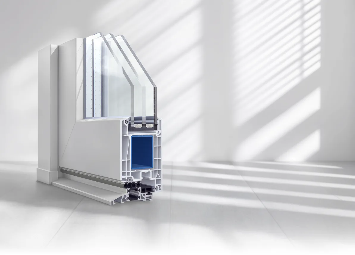 Puerta de PVC de 76 mm y 5 cámaras, sistema de vivienda y comercial con seguridad y confort