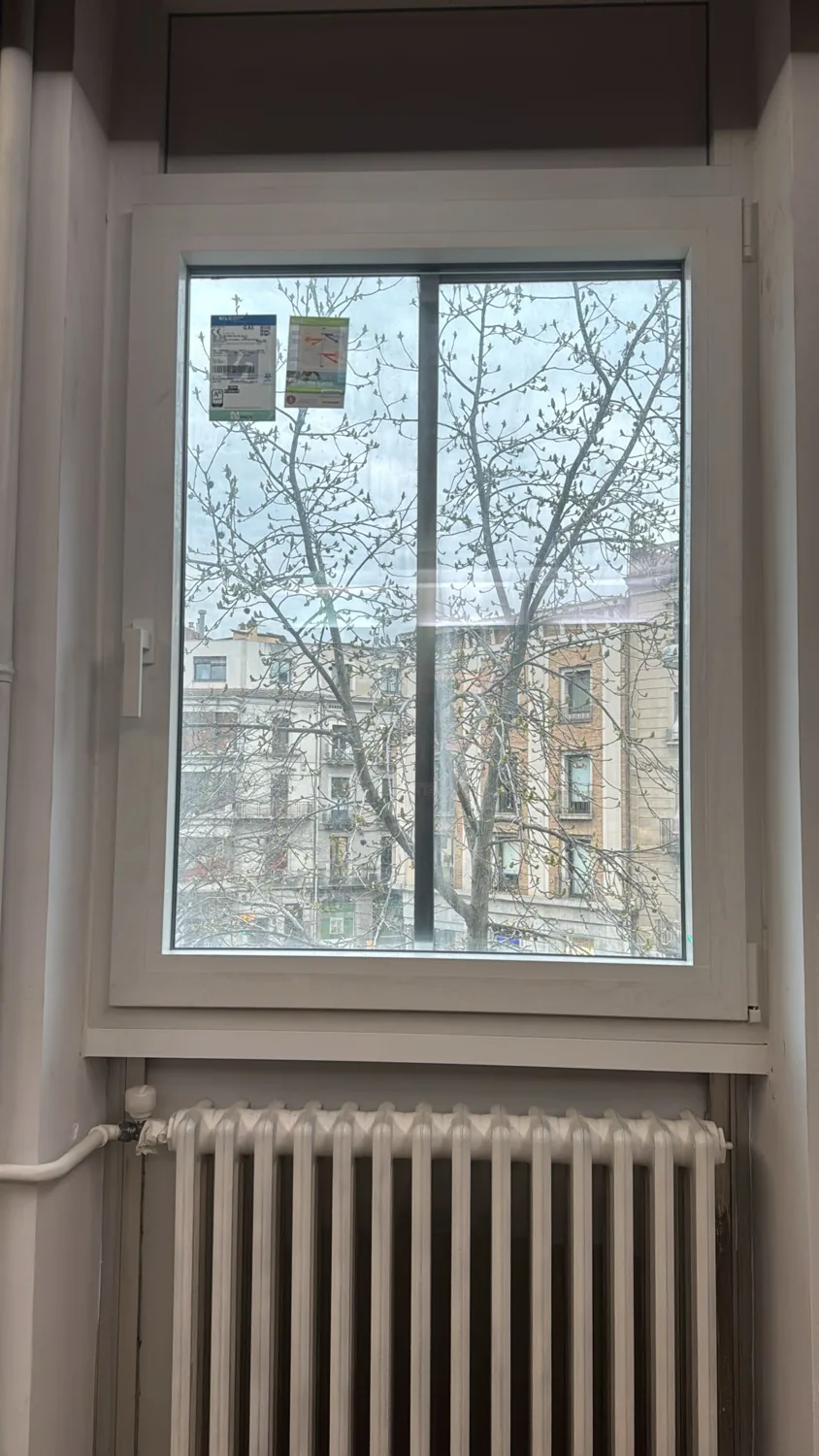 Ventanas de PVC blanco en un piso de edificio clásico (5)