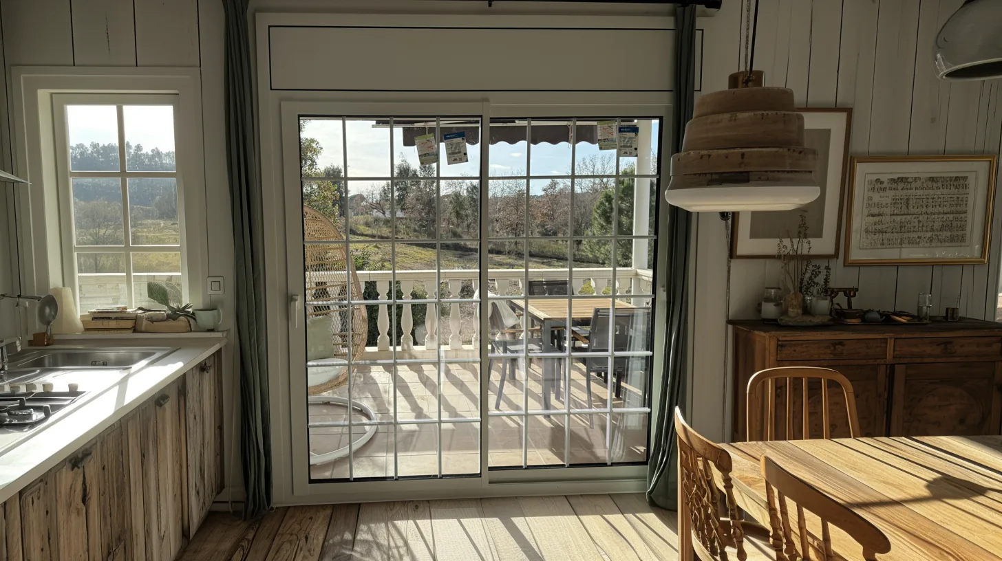 Ventanas y balconeras de PVC blanco con persiana en Vilobí d'Onyar (7)